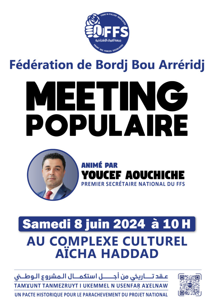 Affiche Meeting Bordj Bou Arréridj français